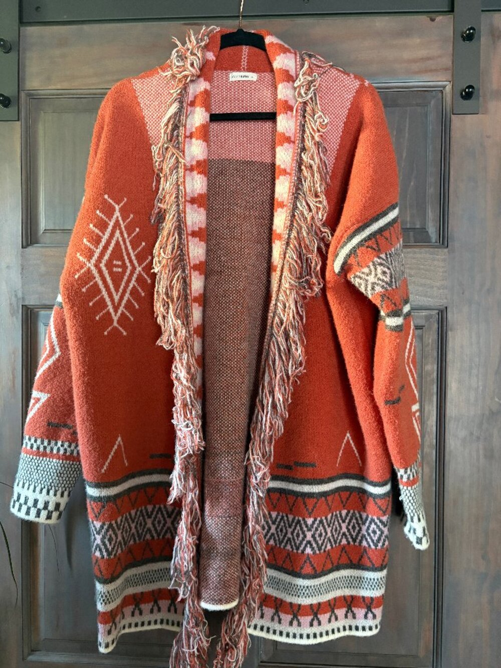 AND THE WHY womens size M/L Western sweater jacket